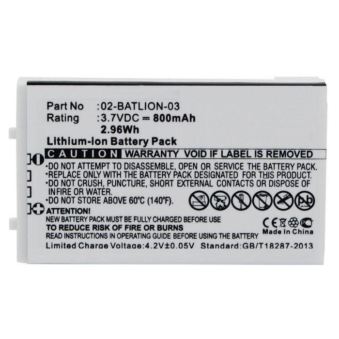 CoreParts Battery for Opticon Scanner 2.9Wh Li-ion 3.7V 800mAh White, OPL-7724, OPL-7734, OPL-9700, OPL-9712, OPL-9713, OPL-9723, ORBLIOP0012, OPL-9724, OPL-9725, OPL-9727, OPL-9728 CoreParts Battery for Opticon Scanner 2.9Wh Li-ion 3.7V 800mAh White, OPL-7724, OPL-7734, OPL-9700, OPL-9712, OPL-9713, OPL-9723, ORBLIOP0012, OPL-9724, OPL-9725, OPL-9727, OPL-9728