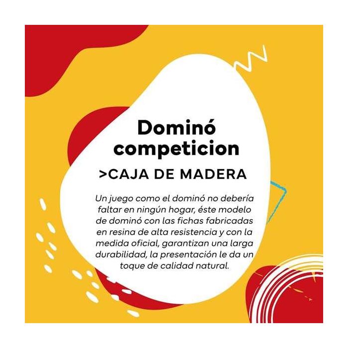 Cayro Domino Competicion en caja de madera 18x6,9x8 cm 6