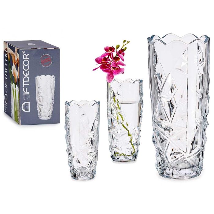 Giftdecor Florero Diamante de Cristal Transparente 19.5 cm x 8 cm x 8 cm (16 Unidades) Giftdecor Florero Diamante de Cristal Transparente 19.5 cm x 8 cm x 8 cm (16 Unidades)