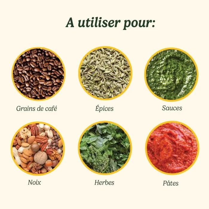 Cuisinart CUI3030050152517 Molinillo de Especias, Accionamiento por Pulsos, 2 Recipientes con Tapa, Azul Medianoche 3