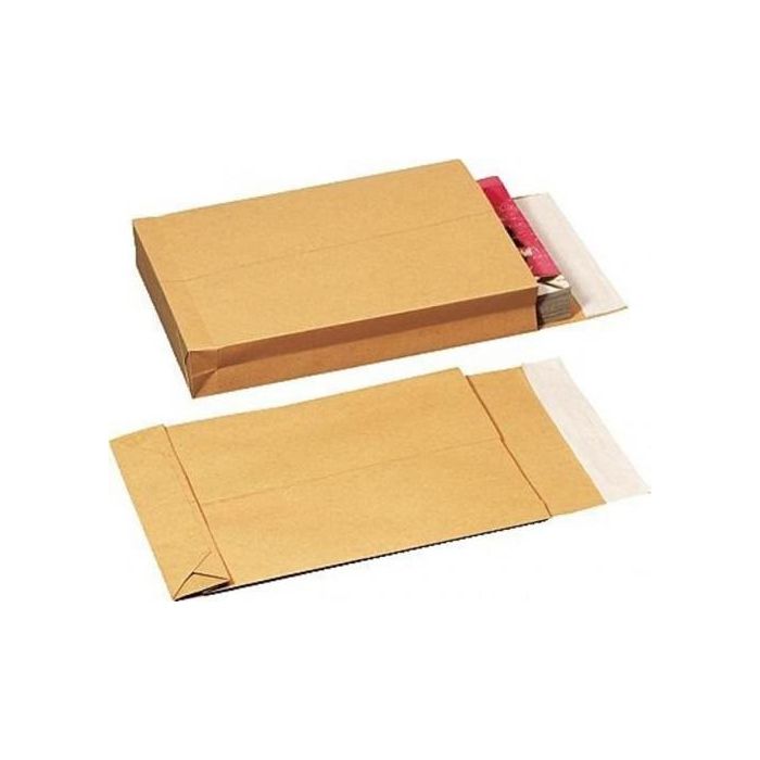 Caja 250 Bolsas Din B4 Folio (250X353) Bolsa Fuelle 250X353X30 Kraft 120 Grs. Fuelle 3 Lados - Autosam Tira de Silicona Sam 149018