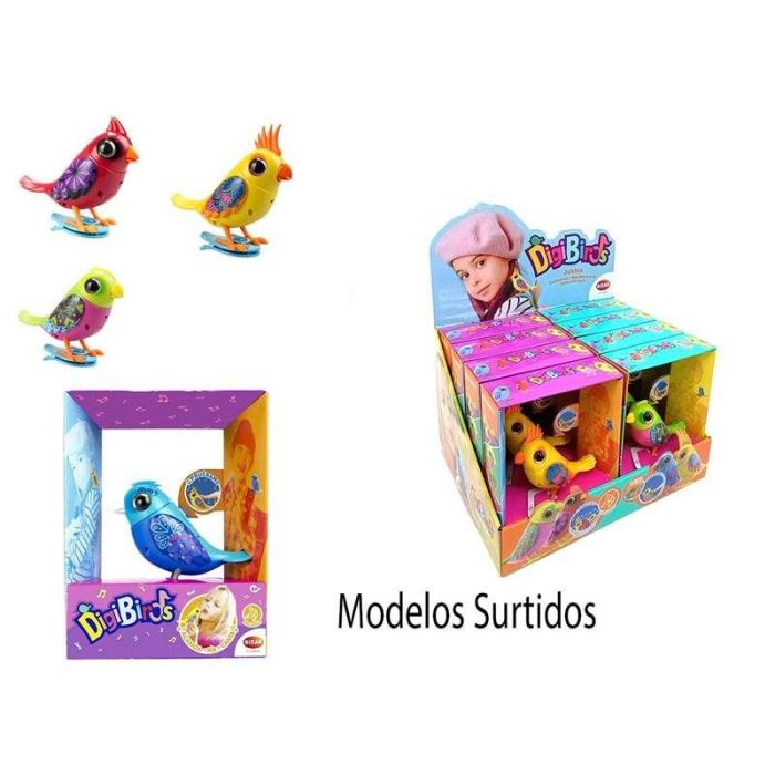 Pajaro cantarin digibirds 8,5 cm pack de 1 mod sdos con mas de 30 melodias. exp 8 piezas. - modelos surtidos 2