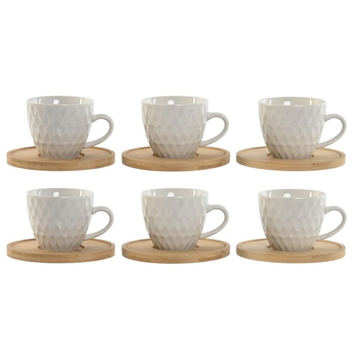 Cafe Basicos DKD Home Decor Blanco 6.4 x 5.5 x 8.5 cm Set de 6