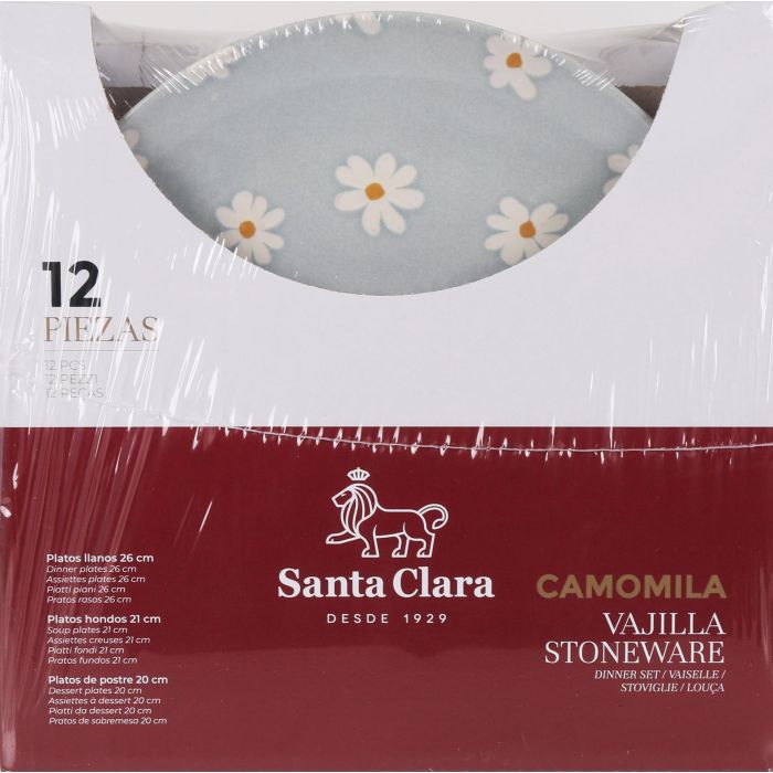 Vajilla Camomila 12 Piezas Monaco Ivo - Inde (2 Unidades) 1