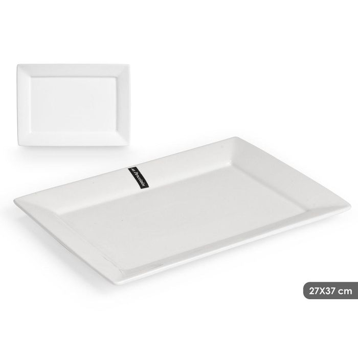 Bandeja Rectangular Porcelana 37 Cm Vessia (8 Unidades) Bandeja Rectangular Porcelana 37 Cm Vessia (8 Unidades)