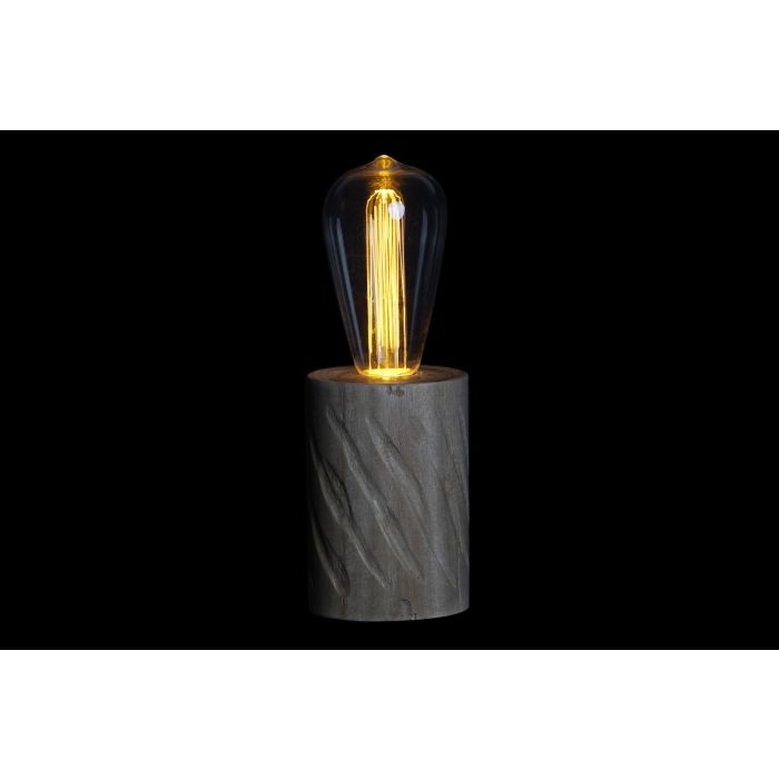 DKD Home Decor Decoración Luminosa LED Boho de Madera Natural 8x23x8 cm Pack 4 Unidades. Funciona con 2 pilas AAA. 3