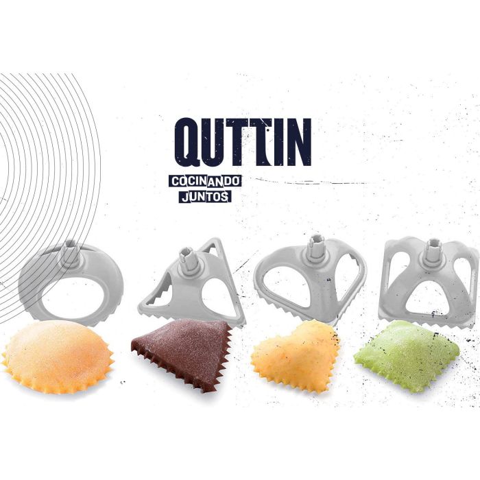 Quttin Corta Pastas Ravioli 4 Formas 30,5 cm x 11 cm x 6,3 cm (12 Unidades)