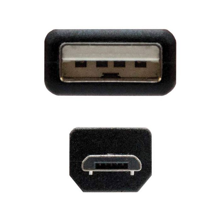 Cable Usb Nanocable 2.0 Tipo A-M-Micro Usb B-M Color Negro Longitud 0,8 M 2