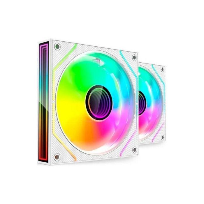 Mars Gaming MF3DPROX2W Kit 2 Ventiladores PC 120mm ARGB Blancos con Triple Infinity Mirror, Control PWM y Rodamientos FDB. 2 Mars Gaming MF3DPROX2W Kit 2 Ventiladores PC 120mm ARGB Blancos con Triple Infinity Mirror, Control PWM y Rodamientos FDB. 2