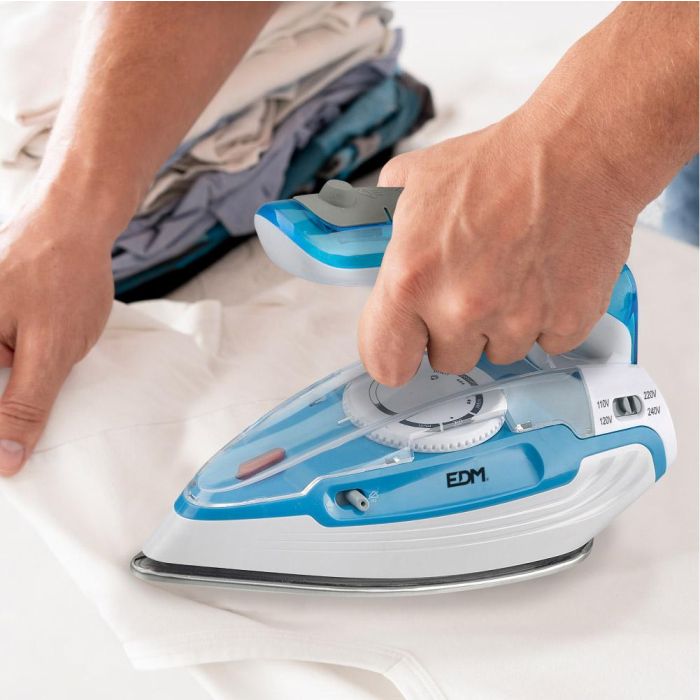 Edm Plancha de Vapor de Viaje 1100 W con Depósito 80 ml y Golpe de Vapor 5