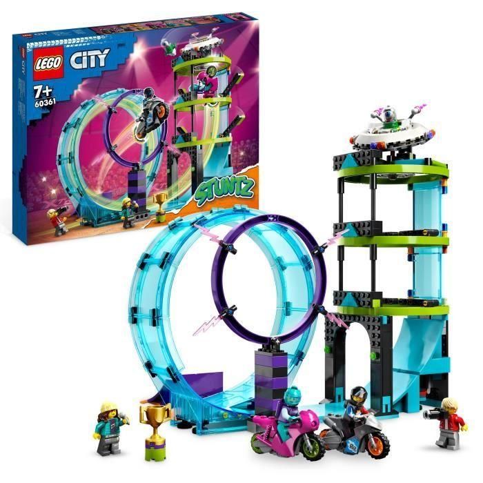 Lego City Stuntz 60361 El desafío final para los ciclistas de Cascadon, el juguete de motocicleta para 1 o 2 jugadores Lego City Stuntz 60361 El desafío final para los ciclistas de Cascadon, el juguete de motocicleta para 1 o 2 jugadores