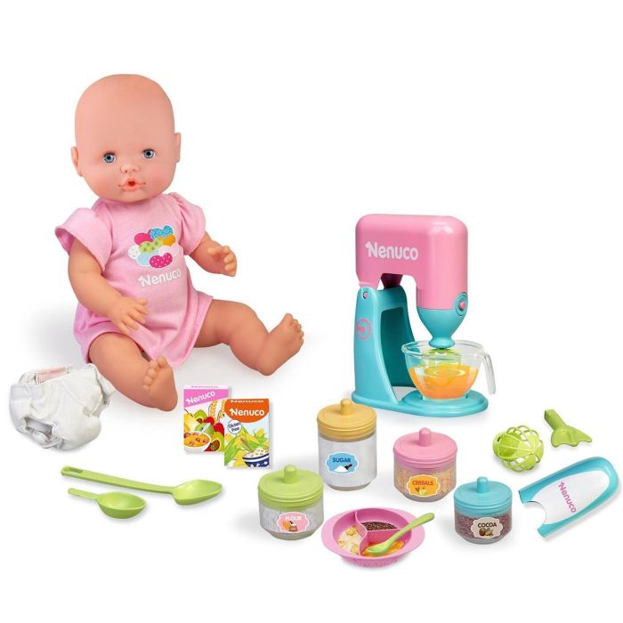 Nenuco Muñeco ¿Qué comemos hoy? con Batidora normal y de reposteria, muchos accesorios, 42 cm para niños de +3 años 2 Nenuco Muñeco ¿Qué comemos hoy? con Batidora normal y de reposteria, muchos accesorios, 42 cm para niños de +3 años 2