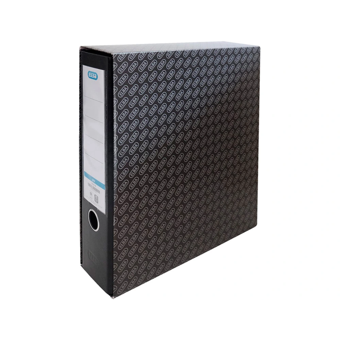 Elba Archivador de Palanca para Folio en Negro, Cartón Forrado, Lomo 85 mm con Anillas de 75 mm y Tarjetero 3 Elba Archivador de Palanca para Folio en Negro, Cartón Forrado, Lomo 85 mm con Anillas de 75 mm y Tarjetero 3