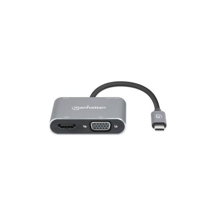 MANHATTAN USB-C auf HDMI & VGA 4in1 Konverter Power Delivery 4 MANHATTAN USB-C auf HDMI & VGA 4in1 Konverter Power Delivery 4