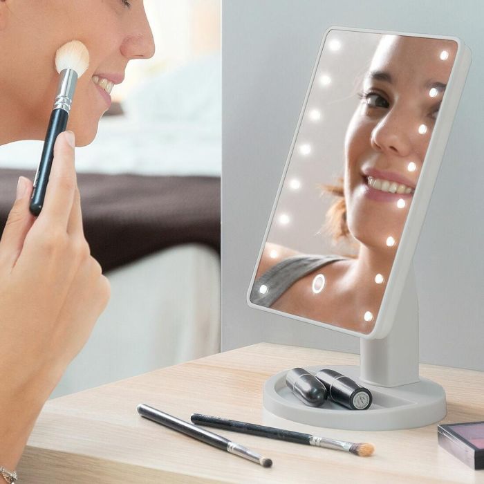 Espejo LED Táctil de Sobremesa Perflex InnovaGoods 0 Espejo LED Táctil de Sobremesa Perflex InnovaGoods 0