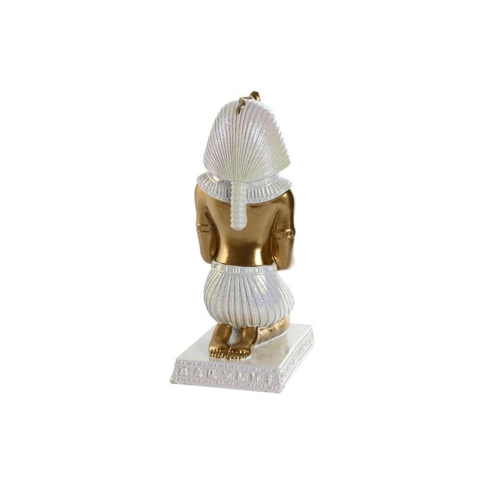 Figura Oriental DKD Home Decor Blanco Dorado 17 x 25 x 12.5 cm (2 Unidades) 1