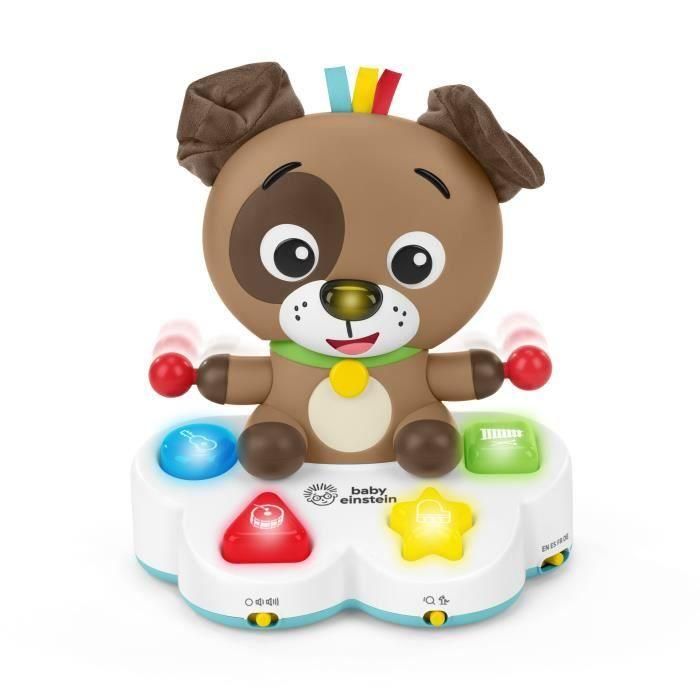 Baby Einstein Tambor Musical Multisensorial Interactivo con Música, Luces y Colores. Juguete Educativo Multilingüe 4 Idiomas para Desarrollo Motor