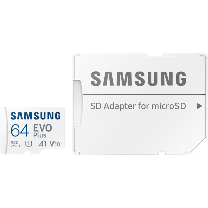 Samsung MB-MC64SA/EU Tarjeta Memoria microSD EVO Plus 2023 64GB 160MB/s Clase 10 U3 V30 A2 con Adaptador SD 8 Samsung MB-MC64SA/EU Tarjeta Memoria microSD EVO Plus 2023 64GB 160MB/s Clase 10 U3 V30 A2 con Adaptador SD 8