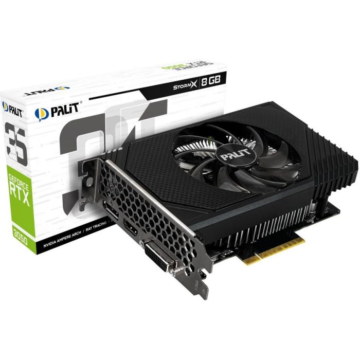 Palit RTX 3050 StormX 8GB GDDR6 1Fan GeForce PCI Express 4.0 Tarjeta Gráfica Gaming 3