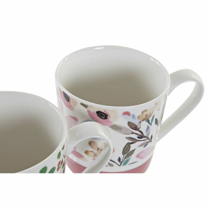 Taza Mug DKD Home Decor Porcelana Bone China (410 ml) (4 pcs) 1