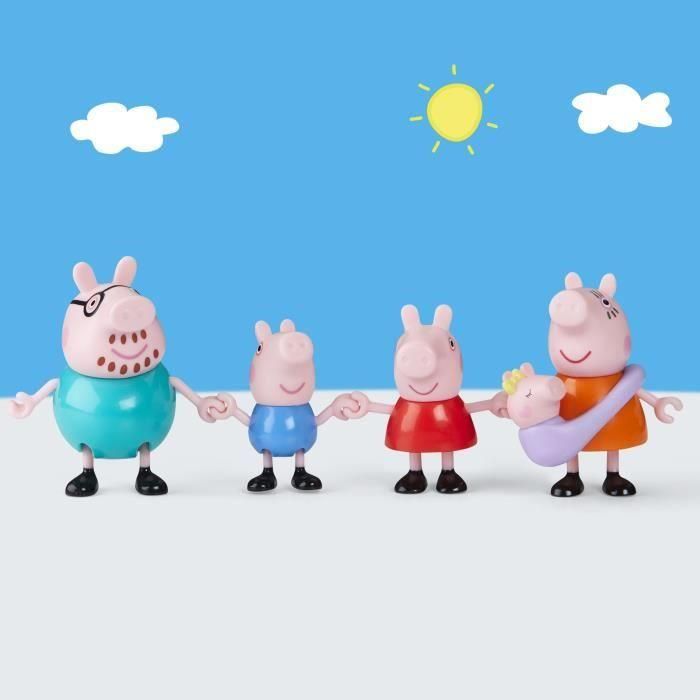 Peppa Pig Figuras de la Familia - Set de 5 Personajes Surtidos de ABS, PP, PVC para Niños +3 Años 1 Peppa Pig Figuras de la Familia - Set de 5 Personajes Surtidos de ABS, PP, PVC para Niños +3 Años 1
