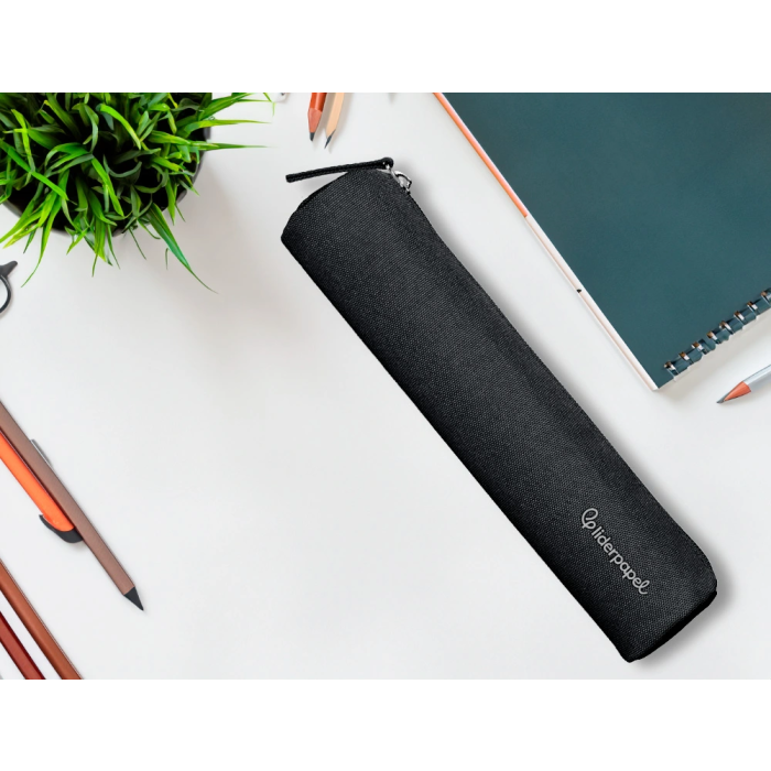 Liderpapel Estuche Portatodo Slim Cilindrico Negro 220x45mm 8