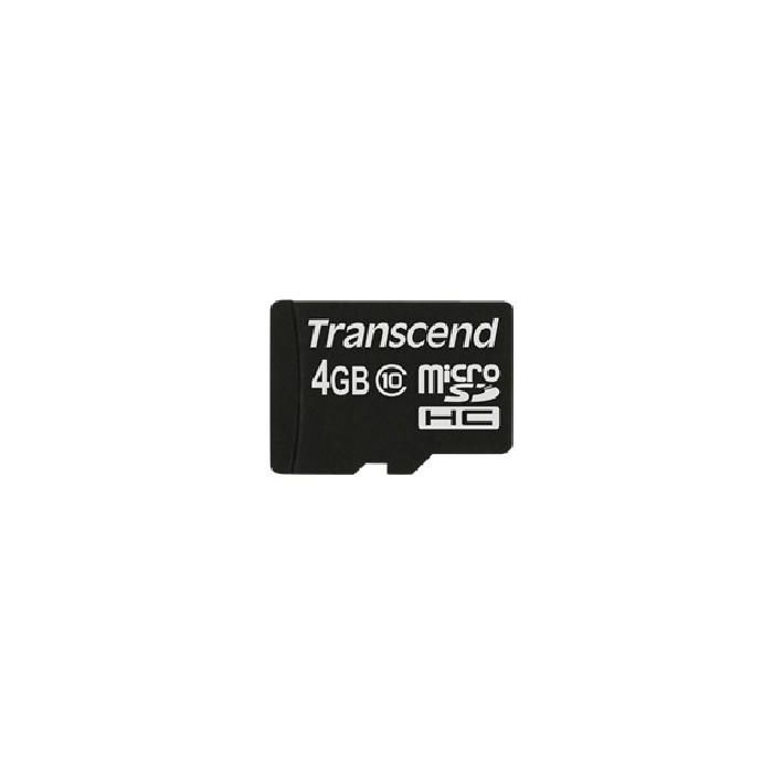 Transcend TS4GUSDC10 - Tarjeta de Memoria MicroSDHC de 4GB Clase 10 Premium, hasta 90 MB/s de Lectura
