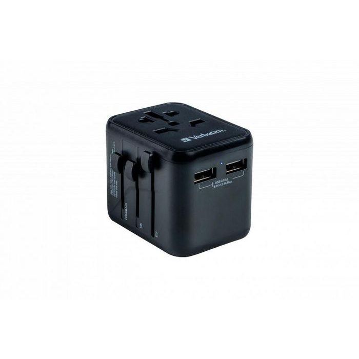 Verbatim UTA-01 12W Universal Travel Adapter with 2 x USB-A ports 4
