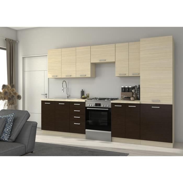 CHAMONIX Mueble esquinero alto 60/60 - Decoración roble claro - L58 x P58 x H72 cm 3 CHAMONIX Mueble esquinero alto 60/60 - Decoración roble claro - L58 x P58 x H72 cm 3