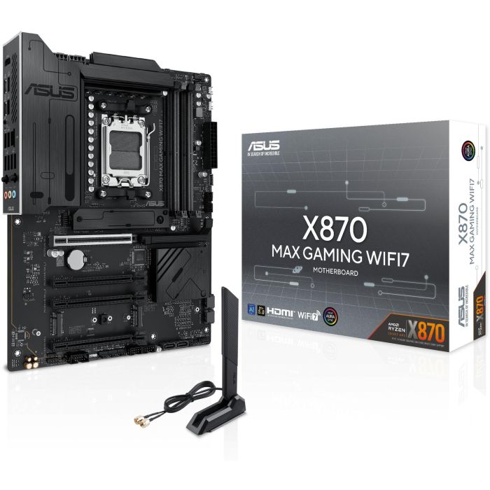 ASUS X870 MAX GAMING WIFI7 Placa Base AMD AM5 DDR5 ATX para Gaming con WiFi 7