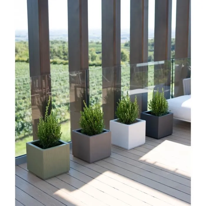 Stefanplast STE8003507687011 Jardinera Grafito Cuadrada 38 L 4