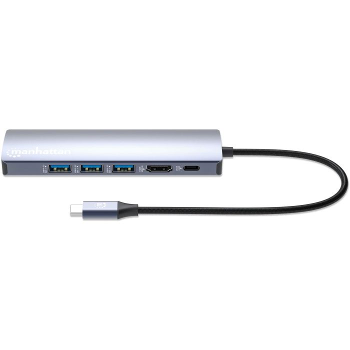 MANHATTAN 6-in-1 4K USB-C Dockingstation 1xHDMI 3xUSB 5 Gb/s 3