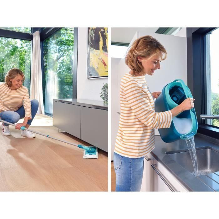 LEIFHEIT Clean Twist M Ergo 52120 Set de limpieza para suelos - Fregona con funda de 33 cm y cubo con centrifugado giratorio sencillo 3 LEIFHEIT Clean Twist M Ergo 52120 Set de limpieza para suelos - Fregona con funda de 33 cm y cubo con centrifugado giratorio sencillo 3