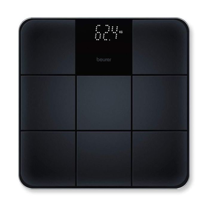 Beurer GS-235 (757.32) Báscula de Vidrio con Pantalla Invisible, Capacidad 180 kg, 30x30 cm