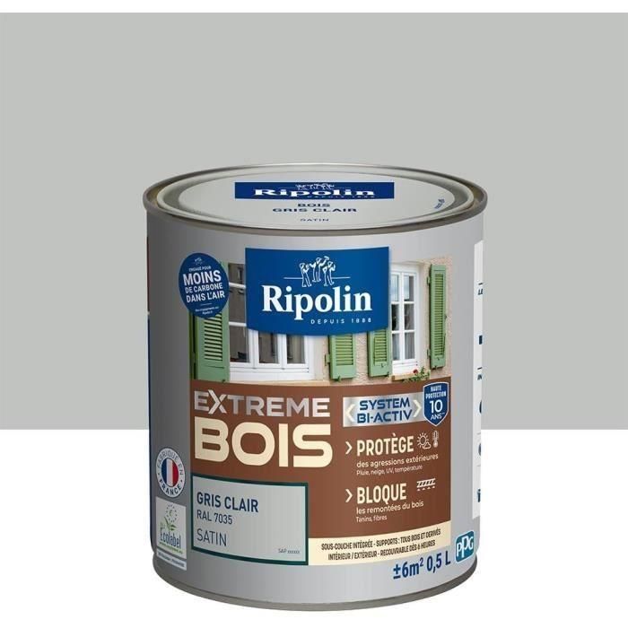 RIPOLIN Pintura para Madera Satinada Alta Protección 10 años que Protege y Magnifica tu Madera - Gris claro 5 RIPOLIN Pintura para Madera Satinada Alta Protección 10 años que Protege y Magnifica tu Madera - Gris claro 5