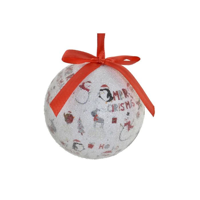 Bola Decoracion Navidad Tradicional DKD Home Decor Blanco Rojo 21.5 x 8.5 x 25 cm Set de 7 2