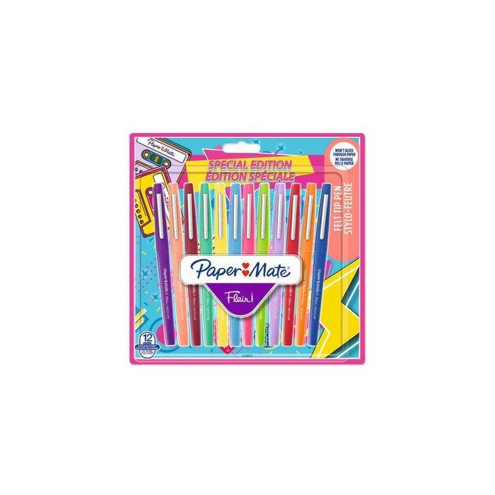 Rotulador Fibra Paper Mate Flair Orig.M (1,1) Retro Blister De 12