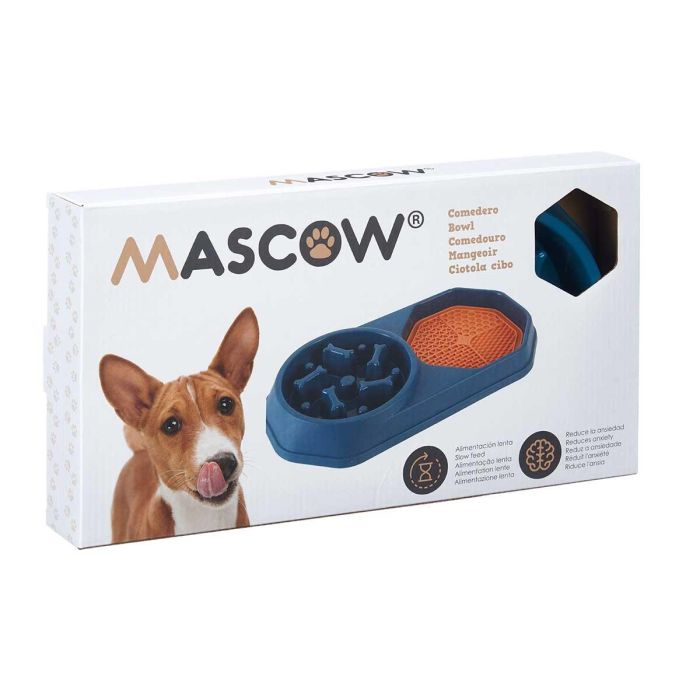 Comedero Doble Comer Lento Silicona Surtidos Mascow 38X5CM (12 Unidades) 2 Comedero Doble Comer Lento Silicona Surtidos Mascow 38X5CM (12 Unidades) 2