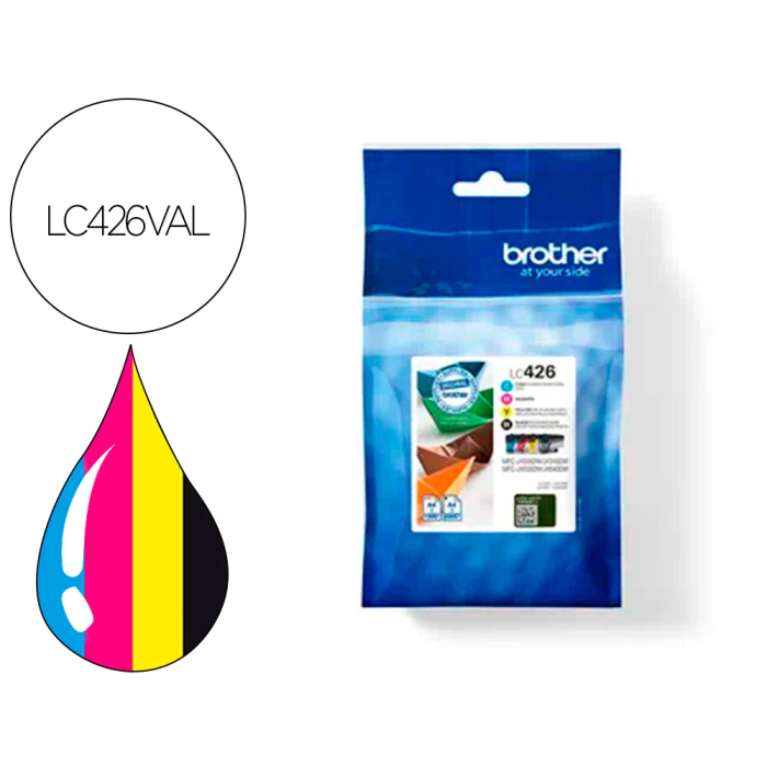 BROTHER pack de 4 cartuchos de tinta negro cian magenta y amarillo lc426val/LC426VAL 0 BROTHER pack de 4 cartuchos de tinta negro cian magenta y amarillo lc426val/LC426VAL 0