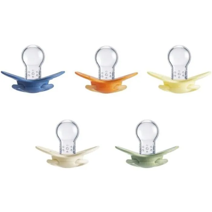 Nuby Pack de 5 Chupetes Ortodóncicos de Silicona para Bebés 18-36 Meses, Multicolor NUB0048526894208