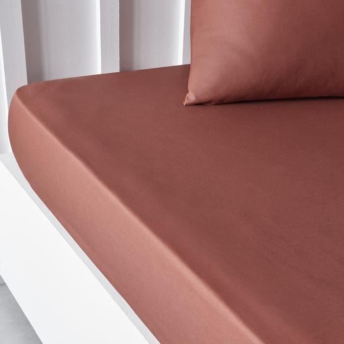 Hoy esencial hoy Charg - 140 x 190 cm - 2 personas - 100% una algodón - Terracota 2 Hoy esencial hoy Charg - 140 x 190 cm - 2 personas - 100% una algodón - Terracota 2