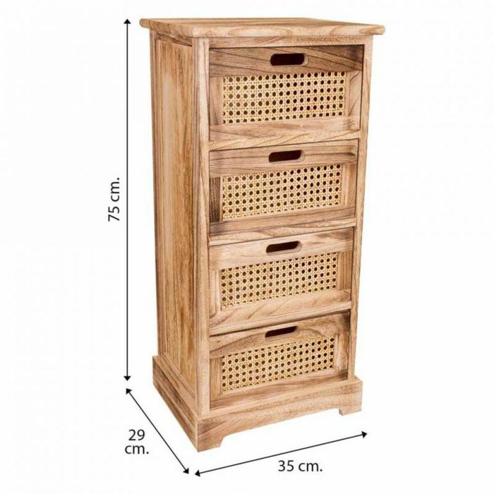 Cajonera Alexandra House Living Caña Madera de Paulonia 29 x 75 x 35 cm 1