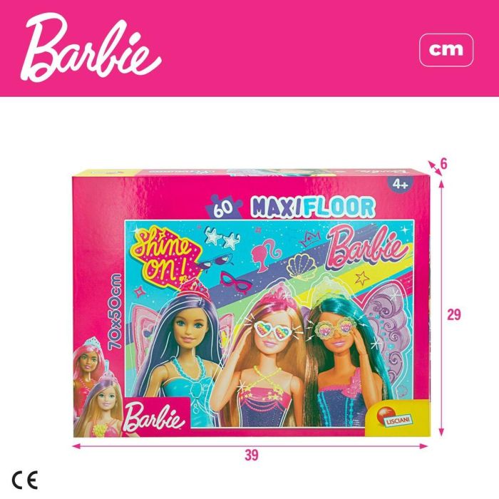 Puzzle Barbie MaxiFloor 60 Piezas 70 x 1,5 x 50 cm 1 Puzzle Barbie MaxiFloor 60 Piezas 70 x 1,5 x 50 cm 1
