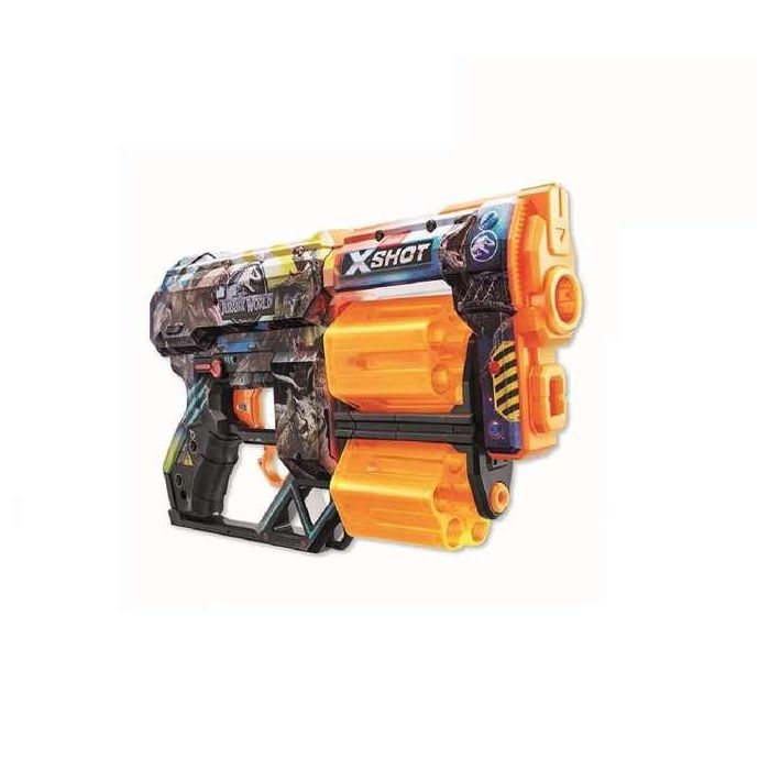 Pistola x-shot skins dread jurassic world, incluye 12 dardos