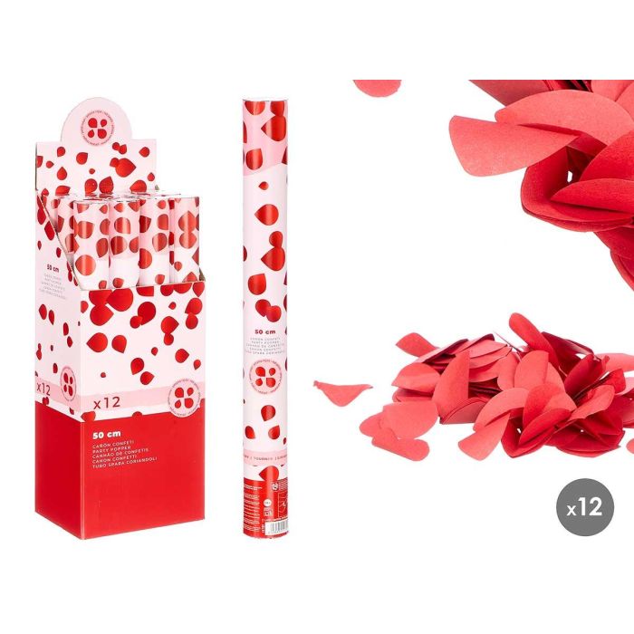 Arte Regal Cañón de Confeti de Pétalos de Plástico Rojo 50 cm (48 Unidades) Arte Regal Cañón de Confeti de Pétalos de Plástico Rojo 50 cm (48 Unidades)