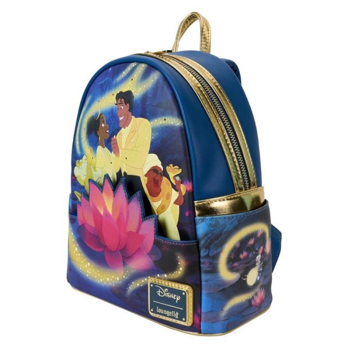 Mochila 15th Anniversary Tiana y El Sapo Disney Loungefly 26cm 3