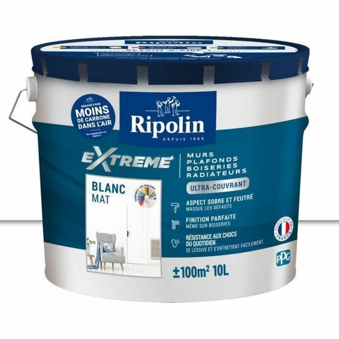 Ripolin RIP3174269039778 Pintura monocapa paredes y techos blanco mate 10L 5