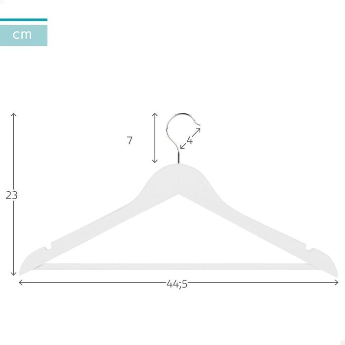 Juego de Perchas Max Home Blanco Madera Acero 44,5 x 23 x 1 cm 10 Piezas (6 Unidades) 3 Juego de Perchas Max Home Blanco Madera Acero 44,5 x 23 x 1 cm 10 Piezas (6 Unidades) 3