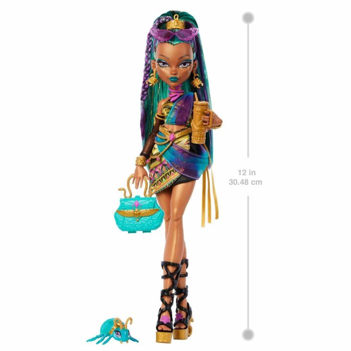 Monster High Muñeca Nefera de Nile con Lavish y 7 Accesorios JDR48 6 Monster High Muñeca Nefera de Nile con Lavish y 7 Accesorios JDR48 6