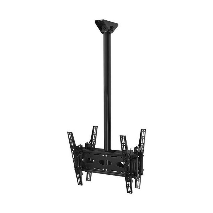 B-Tech Back-to-Back Universal Flat Screen Ceiling Mount with Tilt, 2 m, 39" - 65", max 50 kg, VESA 400-400 - 600x400, Black B-Tech Back-to-Back Universal Flat Screen Ceiling Mount with Tilt, 2 m, 39" - 65", max 50 kg, VESA 400-400 - 600x400, Black